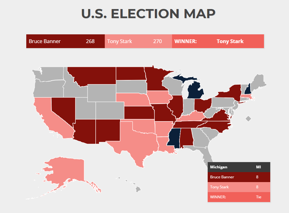 Map of the U.S.